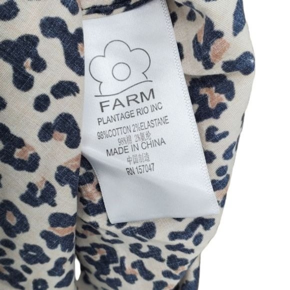 Anthropolgie Farm Rio Leopard Animal Print Midi Sleeveless Dress Medium 8 NWT - Picture 7 of 7